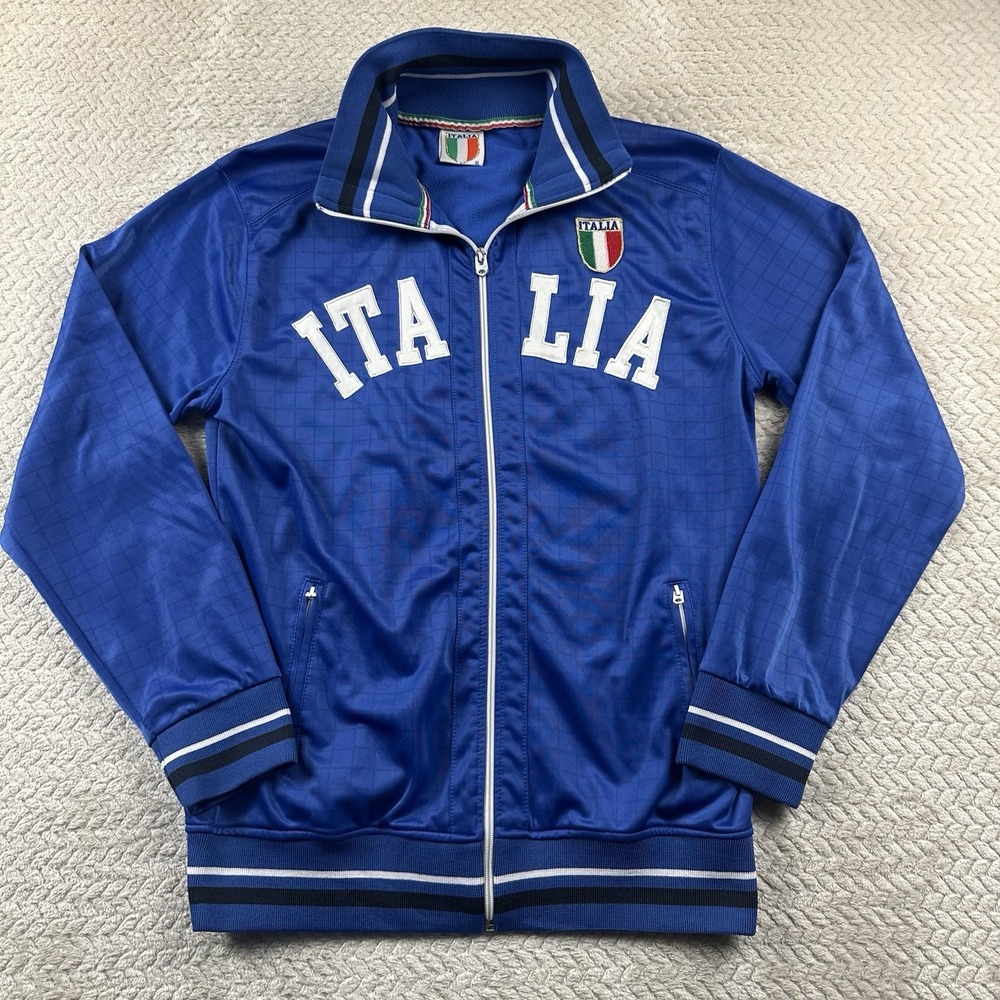 Italia Full Zip Track Jacket Men's XL Soccer City College Active wear Italy
